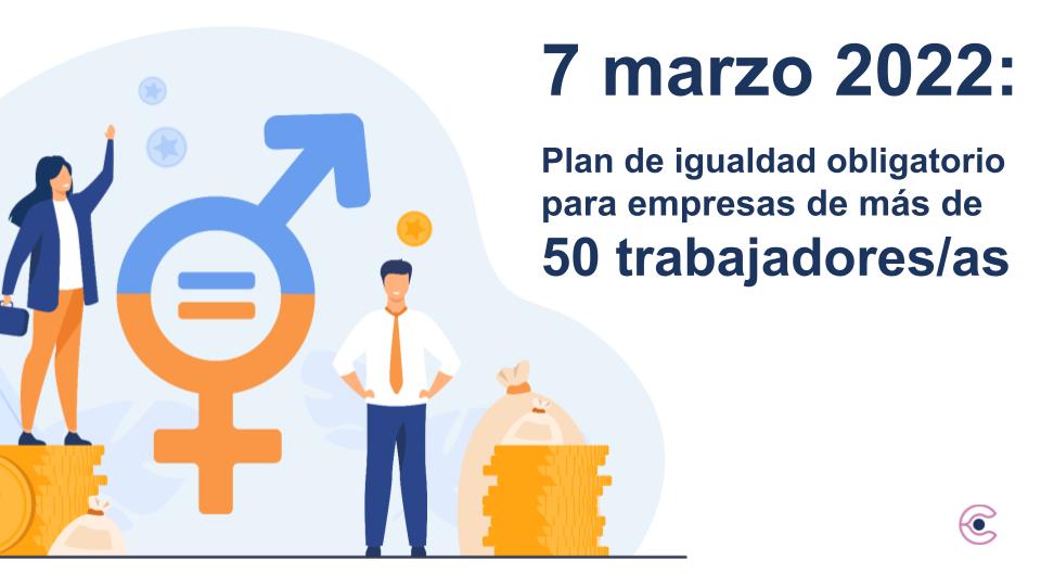 7 marzo 2022: Plan de igualdad obligatorio para empresas de más de 50 trabajadores/as